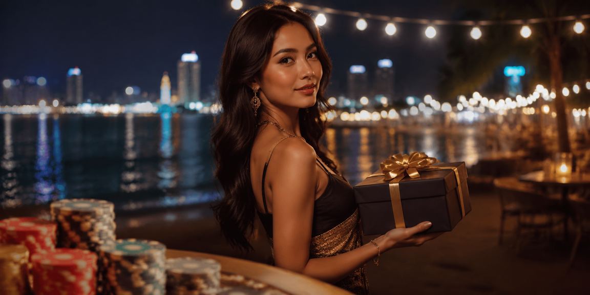 Pemain menikmati permainan casino di tepi pantai dengan suasana santai